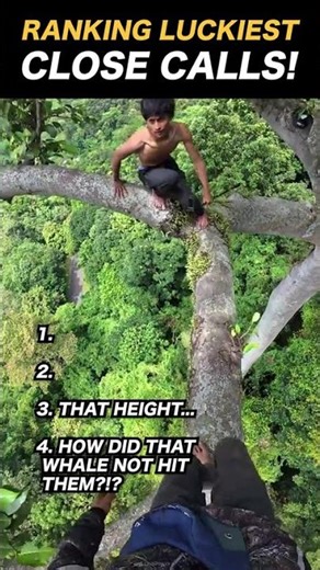 Ranking luckiest close calls! #viral #closecall #luckymoments #caughtoncamera