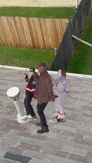 Roofers see scary stuff all year, but today it’s a vibe 🎃 Happy Halloween from the team! 💀 If your roof is scary, give us a call before it becomes a nightmare 👺👻 | Texas Direct Roofing & Construction