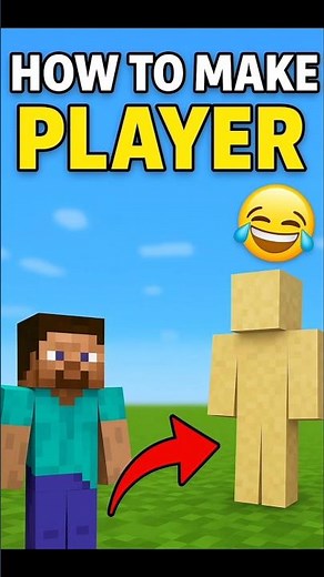 Learn how to make a custom player in Minecraft in just 1 minute! 💡😱 #shorts #minecraft