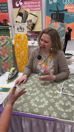 2.5K views · 26 reactions | Do you have a small sewing space and need to press on your cutting mat? Boy do we have the solution! With the ironMATIK ironing pad set, you can iron anywhere-including on your hand-without damage or pain. Go to https://lindas.com/collections/iron-matik for purchasing information! | Linda's Electric Quilters | Facebook