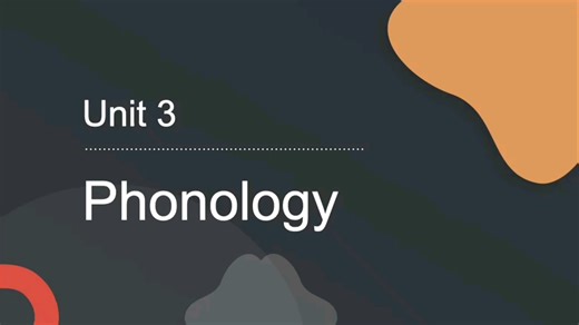 Unit3 Phonology | TKT 英语教学能力认证考试