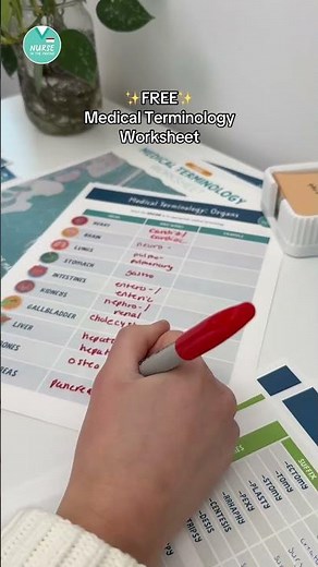 ✨ FREE ✨ Medical Terminology Worksheet!
