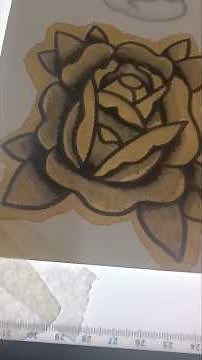 old school traditional rose tattoo flash painting 🖌️ #oldschooltattoo #tattoo #rosetattoo