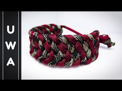 How to make The Seamless Flat Braid Paracord Bracelet [NO BUCKLE NEEDED] [UWA ORIGINAL]