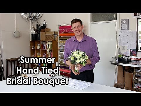 Early Summer Hand Tied Bridal Bouquet - Roses, Peonies, Parrot Tulips -