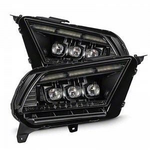 AlphaRex Mustang MK II NOVA-Series LED Projector Headlights; Alpha Black Housing; Clear Lens 880490 (10-12 Mustang w/ Factory Halogen Headlights) - Free Shipping