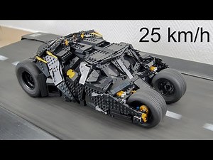 LEGO Batman Batmobile Tumbler Drag Race. LEGO 76240 Technic Speed and CRASH Test