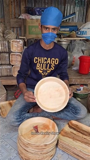 How to Make Plates from Palm Leaves #shorts #ecofriendly