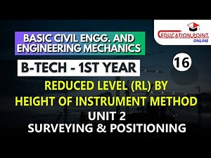 Reduced Level (RL) by Height of Instrument Method Numerical Part - 2