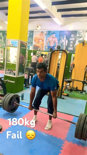 180kg dead lift fail❌✅#dailyvlog #motivation