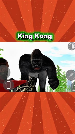 King Kong vs human fight machine gun 😱 #shorts #game #bhootni #granny