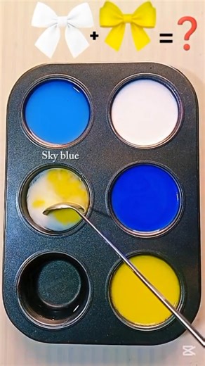 Colorpalette / White + Blue + Yellow | Fresh Primary Harmony #colormixing #colorpalette #shorts