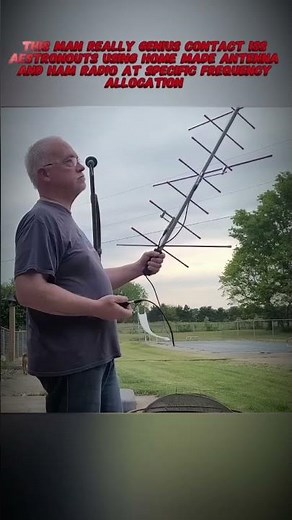 this Man really genius contact ISS by using homemade antenna and ham radio