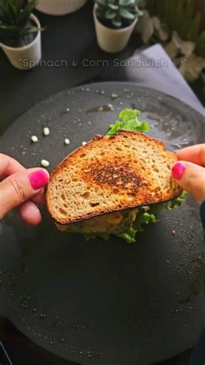 Spinach Corn Sandwich in 10 Mins! 🥪 Healthy & Tasty
