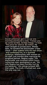 "David Letterman's $2 Million Blackmail Confession, Live On Air"