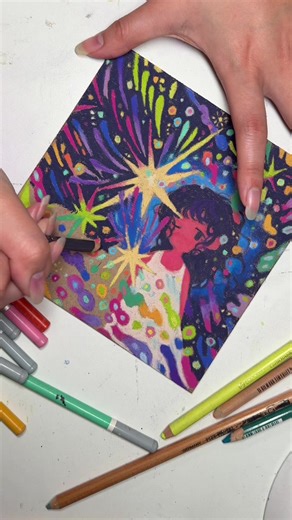 sparkles, glittering and glittering… #artshow #illustration #onenhillion #artprocess #artgallery