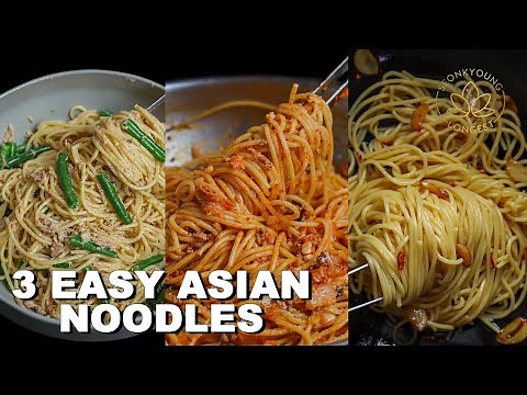3 EASY Asian Noodle Recipes with Few Ingredients