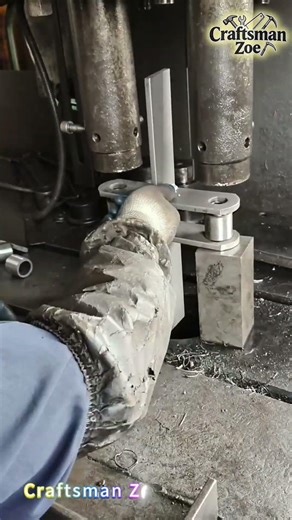 Assemble stainless steel plate chain using hydraulic press
