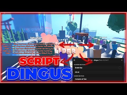 Dingus Script Hack GUI: Auto Win, Complete All Task, ESP, Kill All