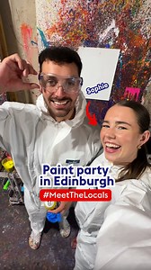 Channel your inner Jackson Pollock at this unique paint party experience in Edinburgh! 🖌️ Get ready for some messy fun, Sophie’s here to show you how it’s done! 🧑‍🎨🎨 #MeetTheLocals #edinburghactivities #thingstodoinedinburgh #visitscotland | Love GREAT Britain