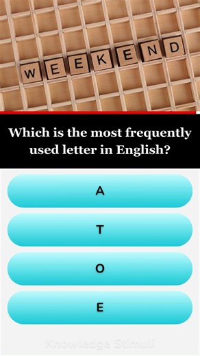 Which is the most frequently used letter in English?