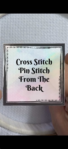 Pin stitch… but started from the back 🪡 Same technique, same result — just a different entry point. Some stitchers find this version better cause there is no risk of fuzzy tails poking through, especially when you’re working with confetti stitches. I’m always going to say this: there is no single “right” way to stitch, its about what works for you. Start by working out the starting stitch and which way the weave is on that stitch, vertical or horizontal. Then from the back slide the needle unde