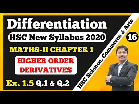 Differentiation Ex.1.5 Part 16 Maths-II 12th New Syllabus 2021| Higher Order Derivatives| Dinesh Sir