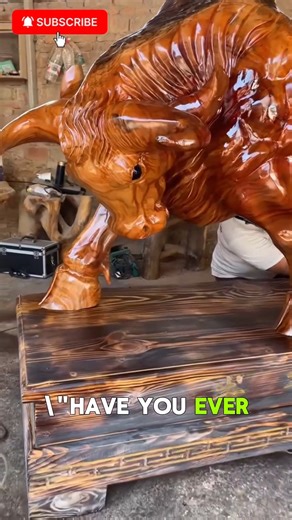 “Bull Carvings You've Never Seen Before: A Combination of Weathered Wood & Extreme Detail”#sculpture
