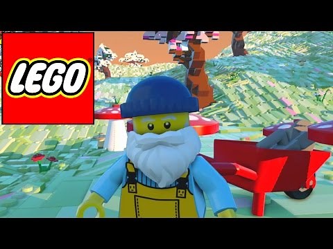 Lego Worlds - Wheelbarrow + Mushrooms (6)
