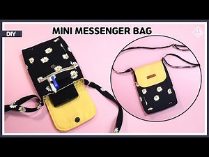 DIY Mini Crossbody bag & messenger bag / phone purse bag / sewing tutorial [Tendersmile Handmade]