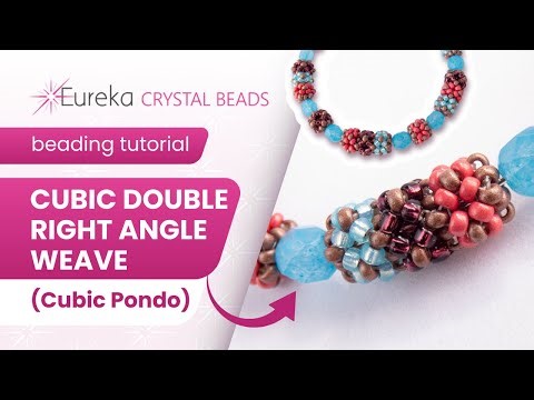 How to Cubic DRAW (Double Right Angle Weave, or Cubic Pondo Stitch) 🩷 w/ Seed Beads | Free Tutorial