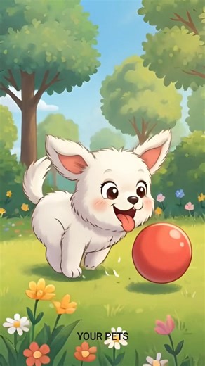 Tiny paws, big happiness 🐶💫#cutedog #cartoondog #cuteanimation #doglove #shorts #viralshorts #viral