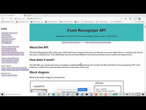 Form Recognizer API demo on POSTMAN