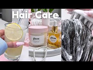 ASMR in depth Hair Care Ritual | pre & après hair wash routine🛁🫧♡