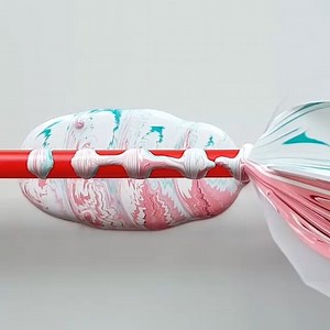 Magic Acrylic Pouring with a “Straw” 😎 * All the paints used are a mixture of acrylic paint and water. | Designer Gemma77