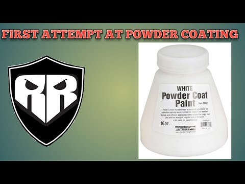 My first attempts at powder coating bullets with Harbor Freight white.