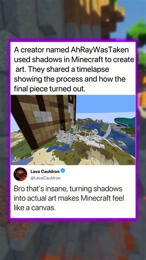 Using shadows in Minecraft to create amazing art...