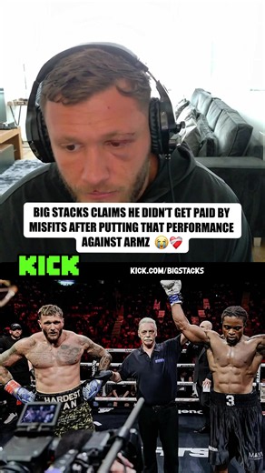 Big Stacks, the hardest man in the UK, claims he didn’t get paid by Misfits after putting on that performance against Armz #bigstacks