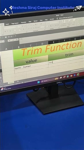 TRIM Function in Excel | Extra Space Remove in 60 Sec 🔥 | #excel #Reshmasiraj
