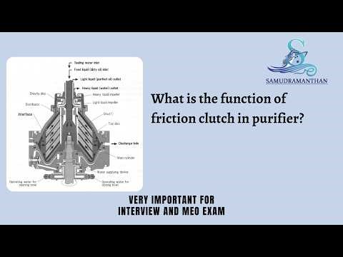 27. What is the function of friction clutch in purifier? | @_samudramanthan_