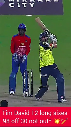 “12 Massive Sixes! Tim David Unstable in a Fiery 98(30)!”