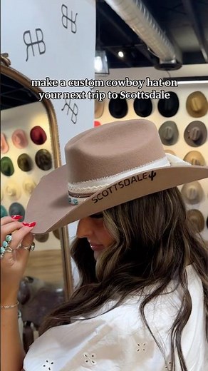 Create a custom cowboy hat at Rancher Hat Bar in Scottsdale 🤠 #hatbar #cowboyhat #scottsdale