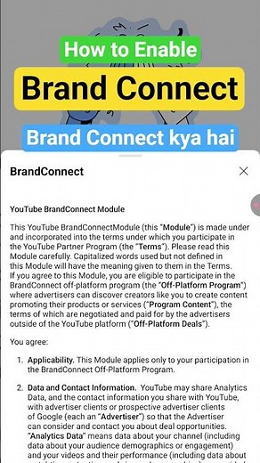 How To Enable Brand Connect On YouTube || How To Turn On Brand Connect On YouTube