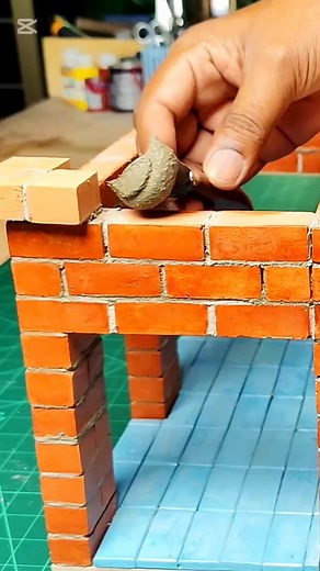 1.5K reactions | Mini bricks Construction House #housedesign #house #construction #toyhouse #satisfying #Amazing #mini #house #toys #miniature #creative #diy | Mini Construction | Facebook