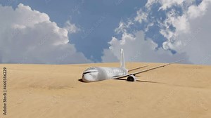 crashed plane in desert