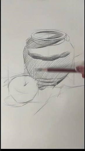 Sketching a Still Life: Jar and Apples Composition #stilllifesketching #drawingtutorial