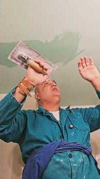 Шпакловка на таван от гипскартон със зелен гипс Уни флот!