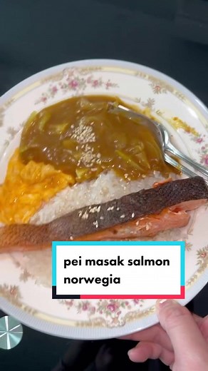 Masak Salmon Norwegia dengan Nasi & Saus Kari