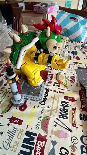 It’s beautiful 🥹 different angles of my HUGE completed bowser Lego set #lego #mario #bowser