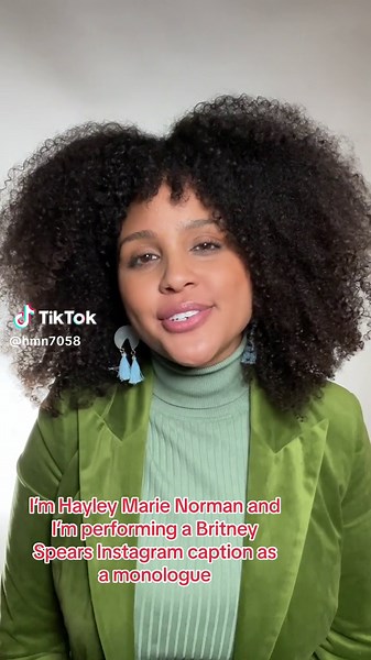 I’m Hayley Marie Norman and I’m performing a Britney Spears Instagram caption word-for-word as a monologue. #comedy #monologue #actor #actress #sag #hollywood #britney #britneyspears #freebritney #hollywood #losangeles #comedian